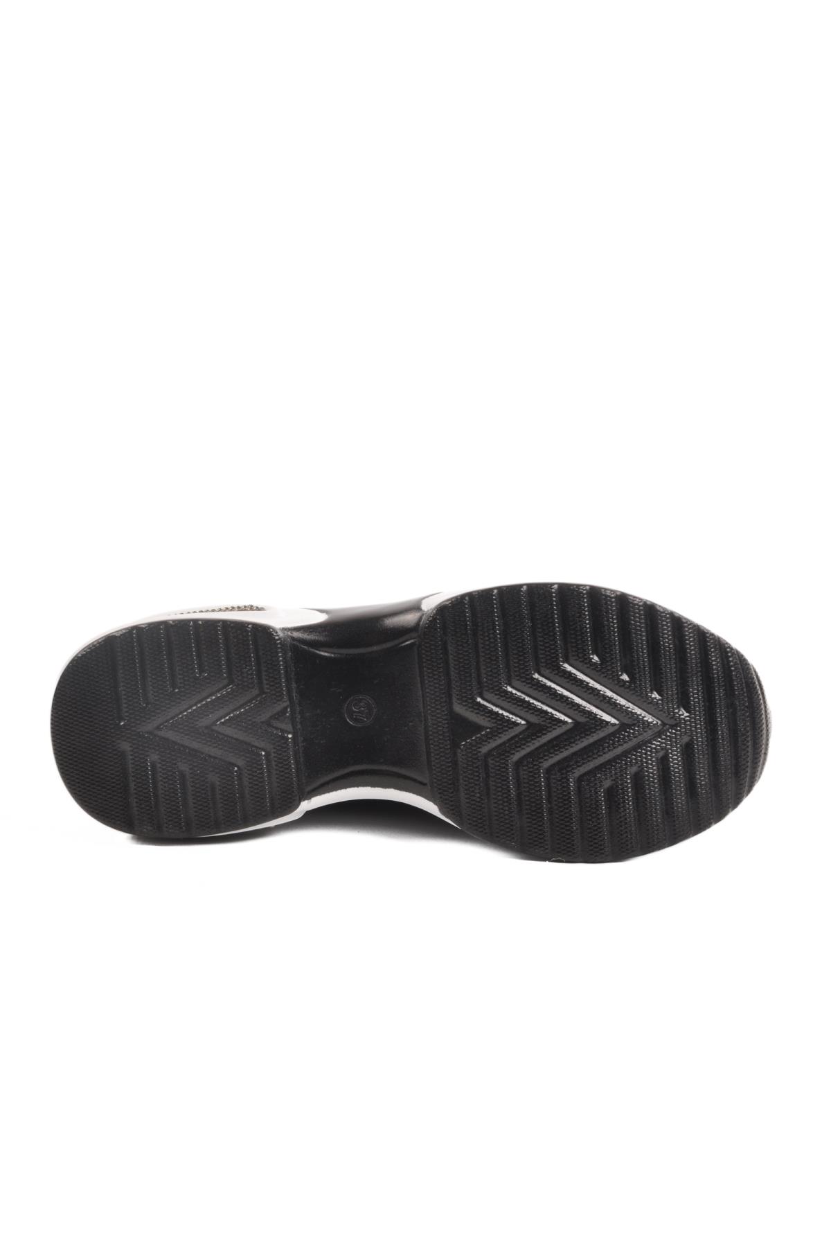 702322 Z Siyah-Beyaz Günlük Ayakkabı - Görsel 6