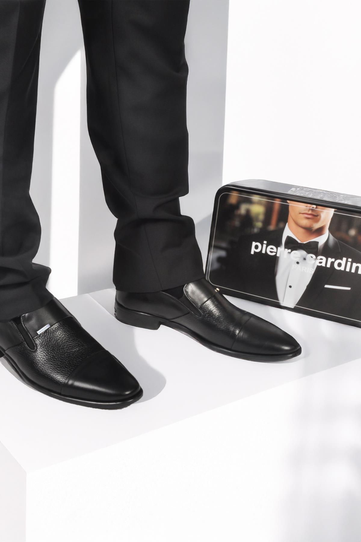 70555 M Siyah Hakiki Deri Erkek Klasik Ayakkabı - Görsel 5