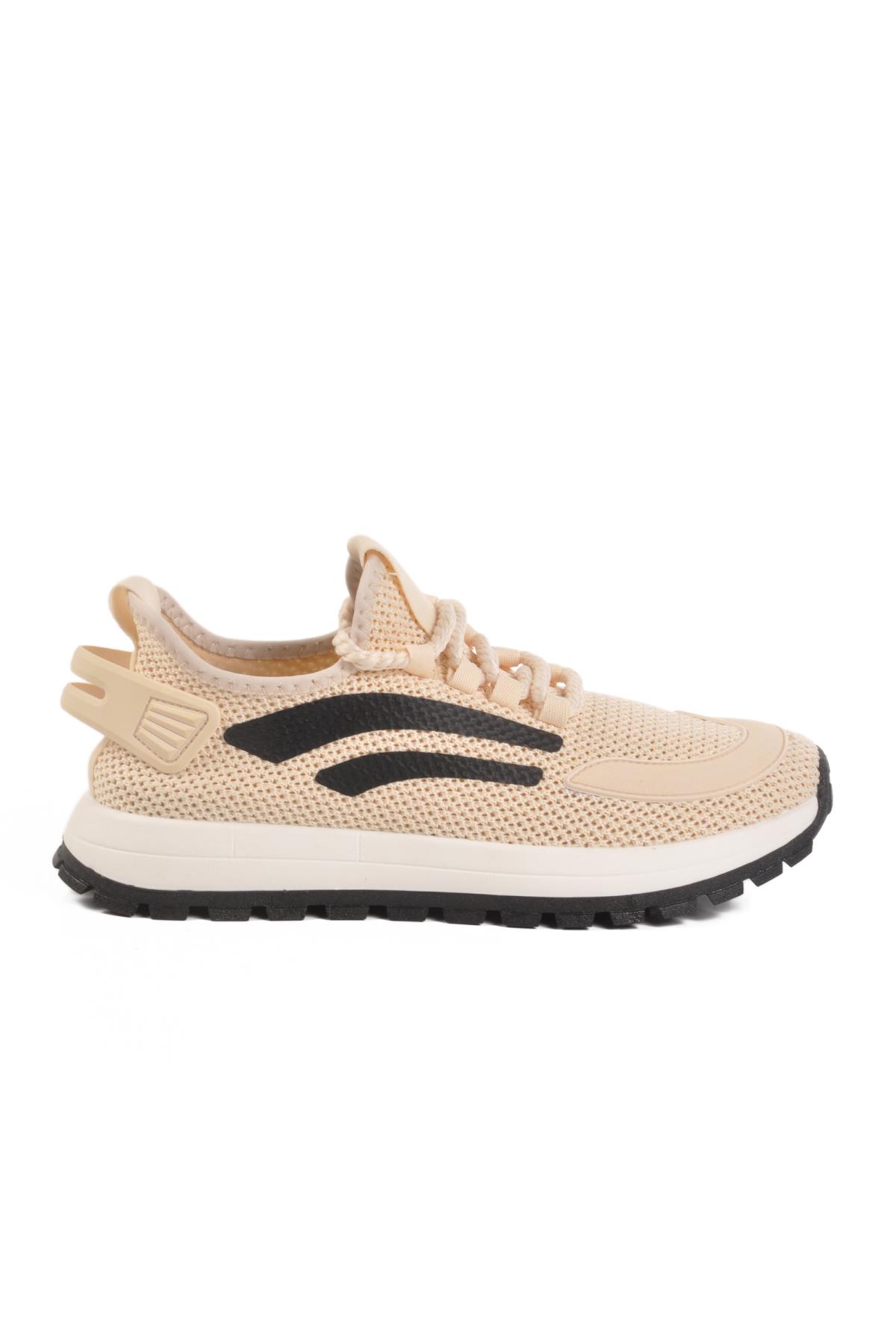 Bej-Siyah Tekstil Erkek Spor Ayakkabı Nepal M - Görsel 4