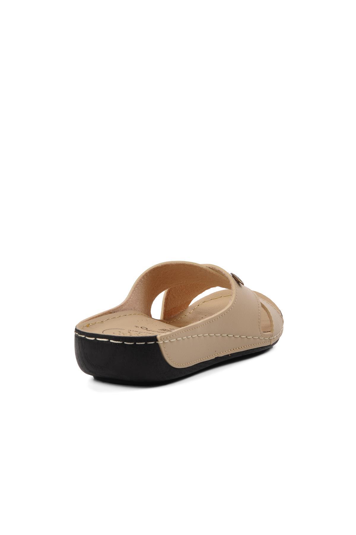 Topuk Destekli Bej Kadın Terlik Bento 16.032 Z - Görsel 5