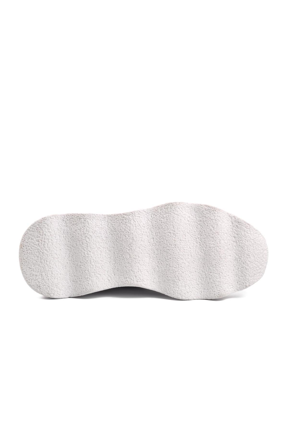 2314004 Beyaz İçi Dışı Hakiki Deri Kadın Sneaker - Görsel 6