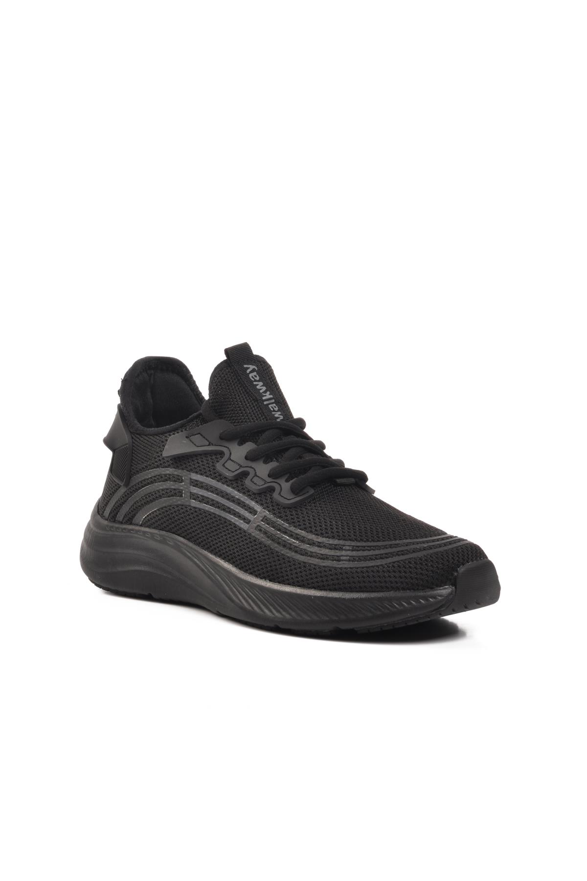 Onega Siyah-Siyah Triko Erkek Spor Ayakkabı - Görsel 2