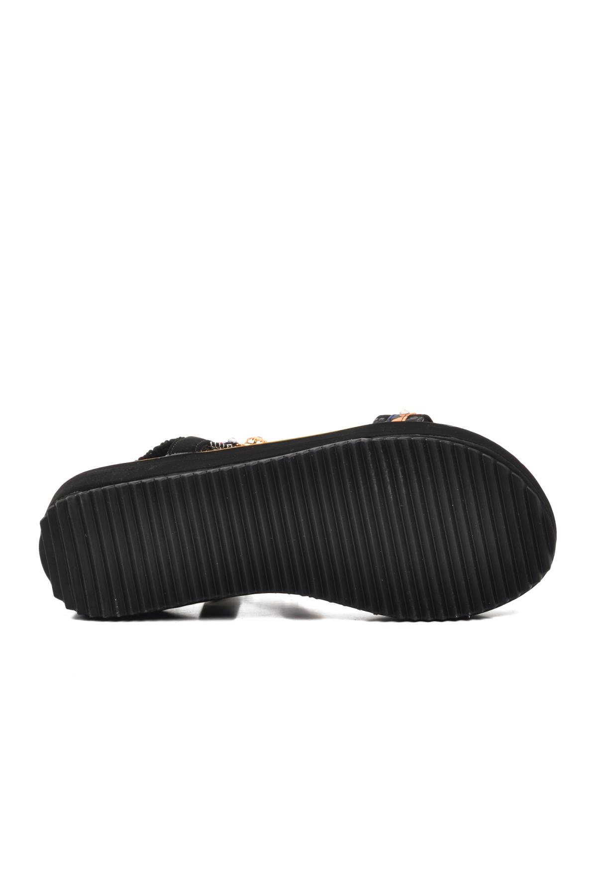 9651 Siyah Kadın Sandalet - Görsel 6