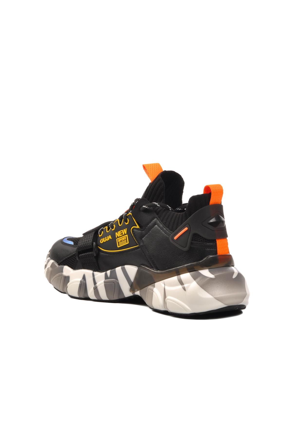 24K573 Siyah Erkek Spor Ayakkabı - Görsel 5