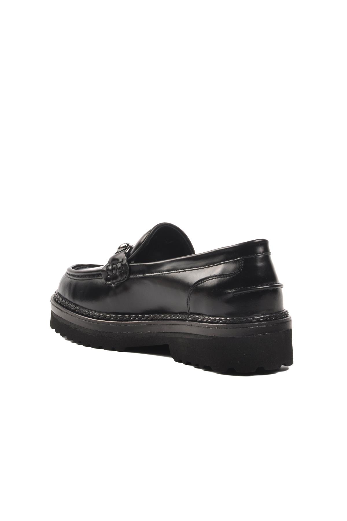 Premium 7710 Siyah Açma Hakiki Deri Erkek Loafer Ayakkabı - Görsel 5