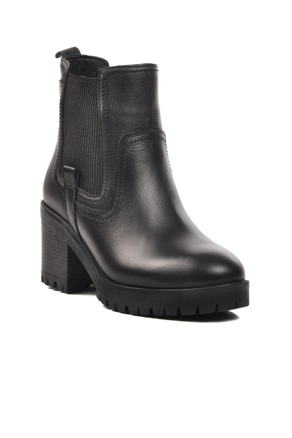 9826 Siyah Hakiki Deri Kadın Bot - Görsel 2