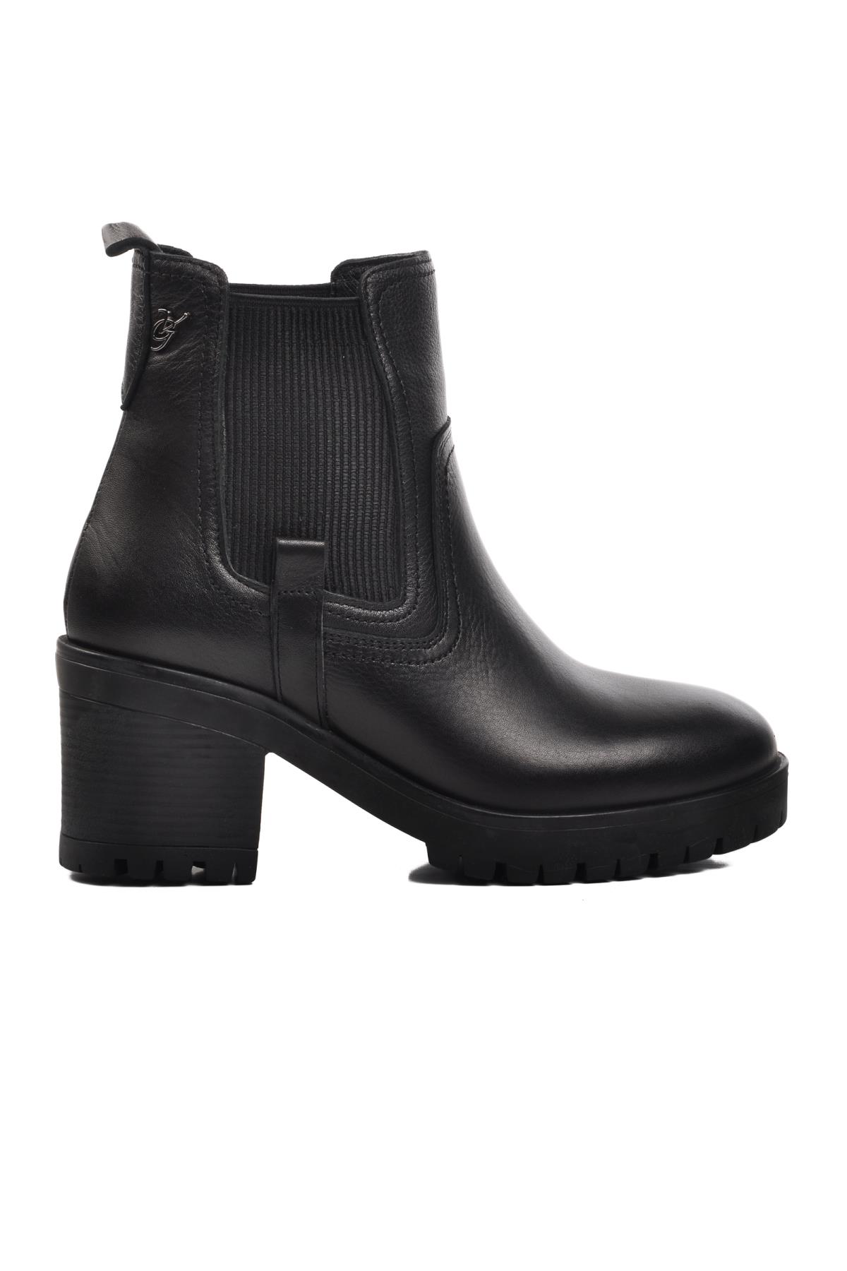 9826 Siyah Hakiki Deri Kadın Bot - Görsel 3