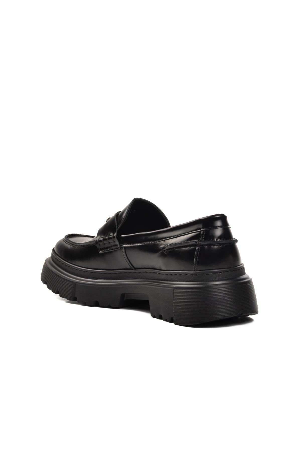 Premium 1308-3 Siyah Hakiki Deri Erkek Klasik Ayakkabı - Görsel 5