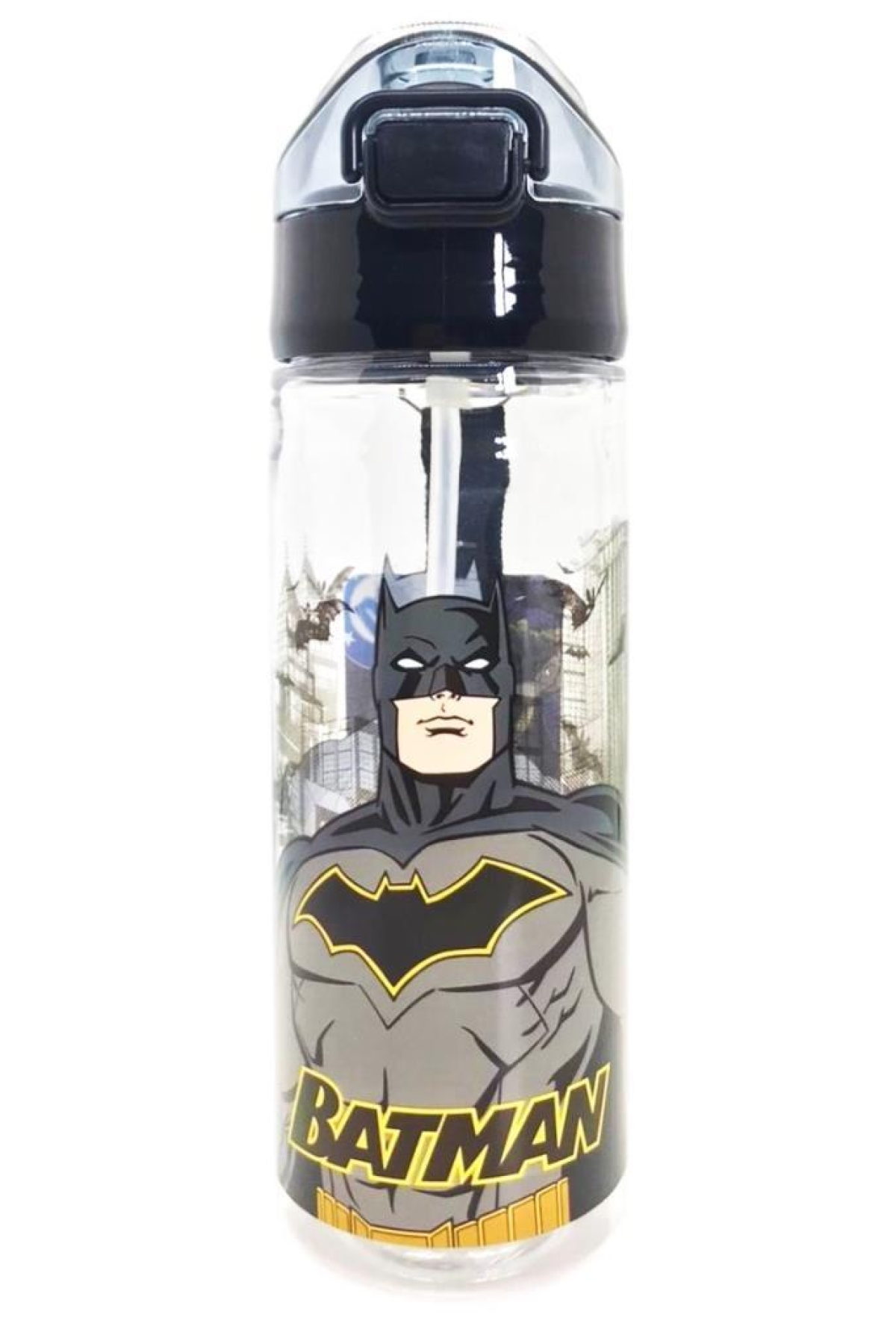 EllaboniErkek Çocuk Batman Pipetli Okul Matarası 500 ML