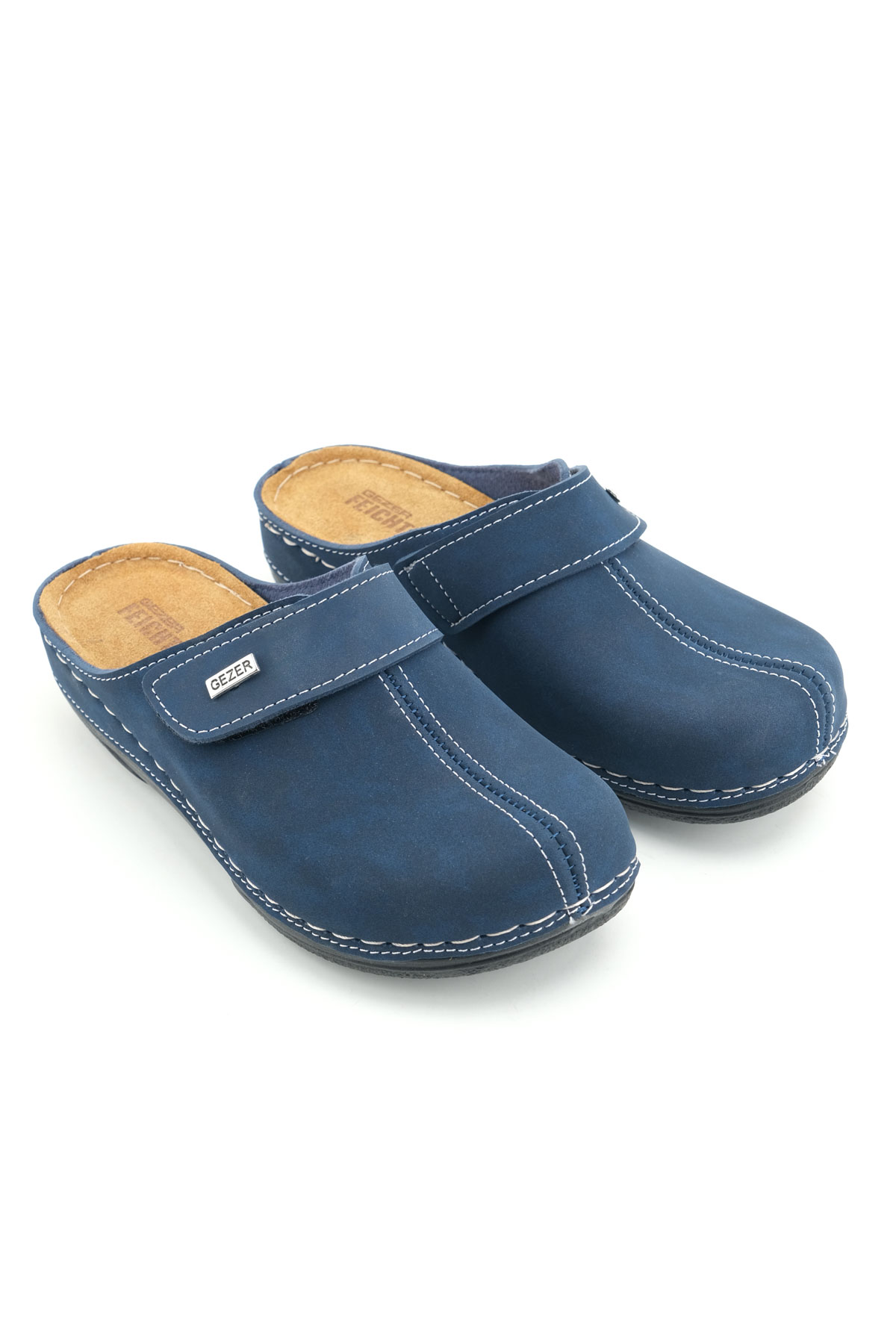 FEICHTINGEN Kadın Yazlık İç Taban Hakiki Deri Tek Cırtlı Ayarlanabilir Rahat Taban Günlük Terlik - Görsel 4