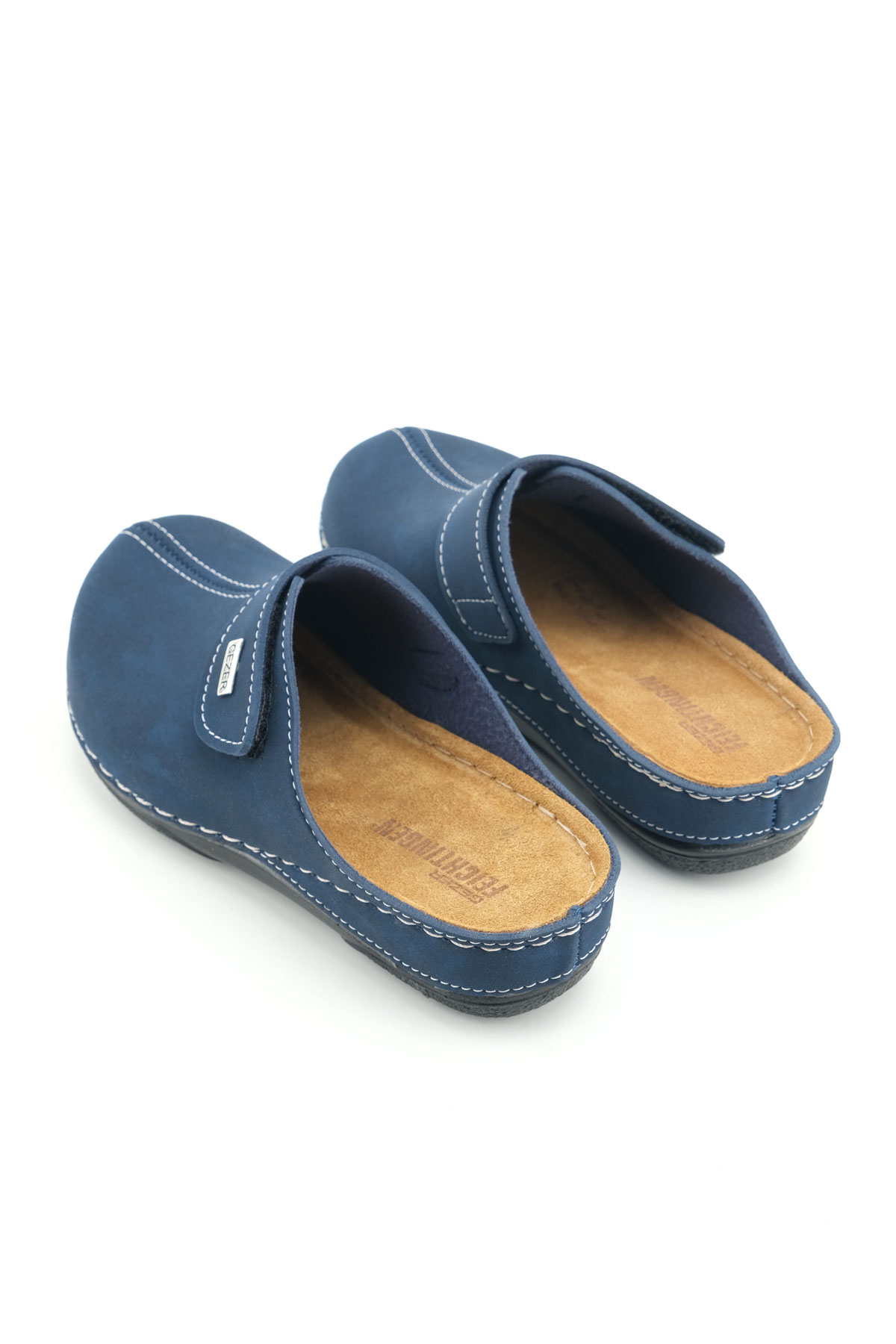 FEICHTINGEN Kadın Yazlık İç Taban Hakiki Deri Tek Cırtlı Ayarlanabilir Rahat Taban Günlük Terlik - Görsel 5