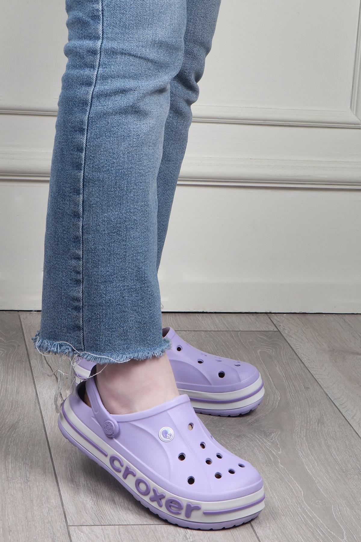 216 G Lila Unisex Hafif Esnek Sabo Terlik - Görsel 2