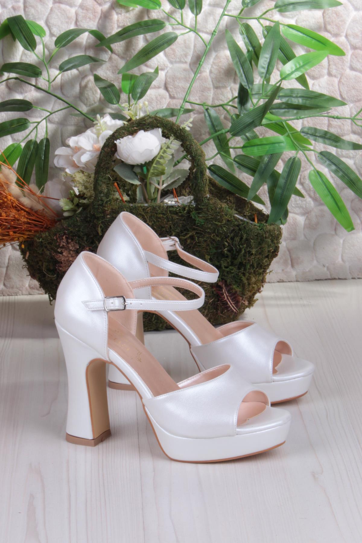 3600 Jena Platform Taban Yüksek Topuklu Kadın Ayakkabı - Görsel 6