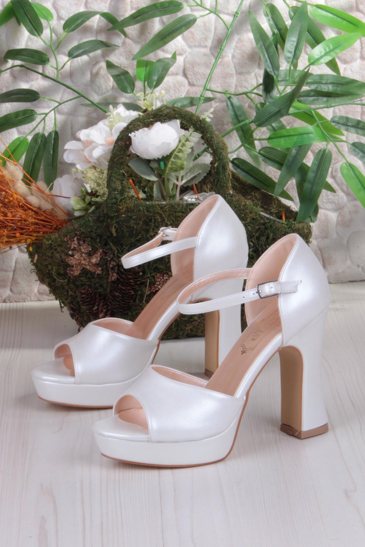 3600 Jena Platform Taban Yüksek Topuklu Kadın Ayakkabı - Görsel 7