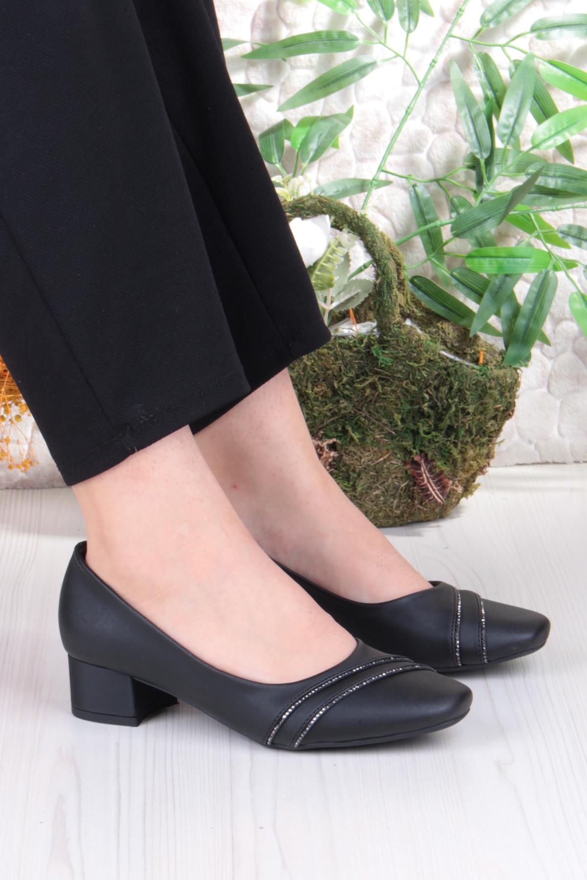 16501 Erdem Taş Detaylı Alçak Topuklu Kadın Ayakkabı - Görsel 2