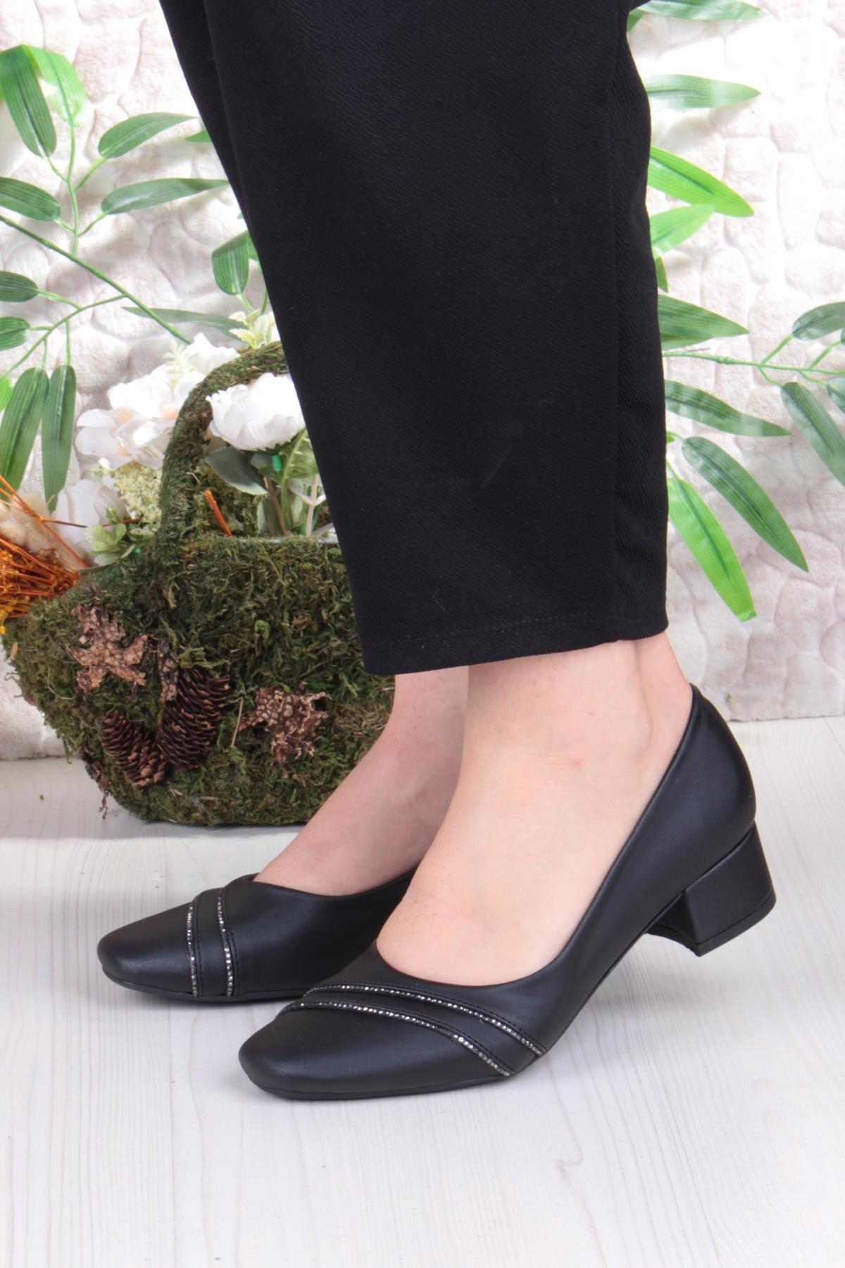 16501 Erdem Taş Detaylı Alçak Topuklu Kadın Ayakkabı - Görsel 3