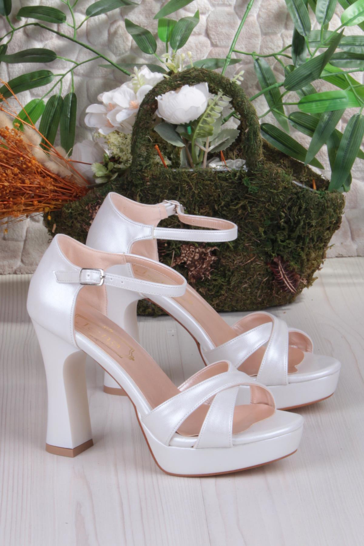 3330 Jena Platform Taban Yüksek Topuklu Kadın Ayakkabı - Görsel 6