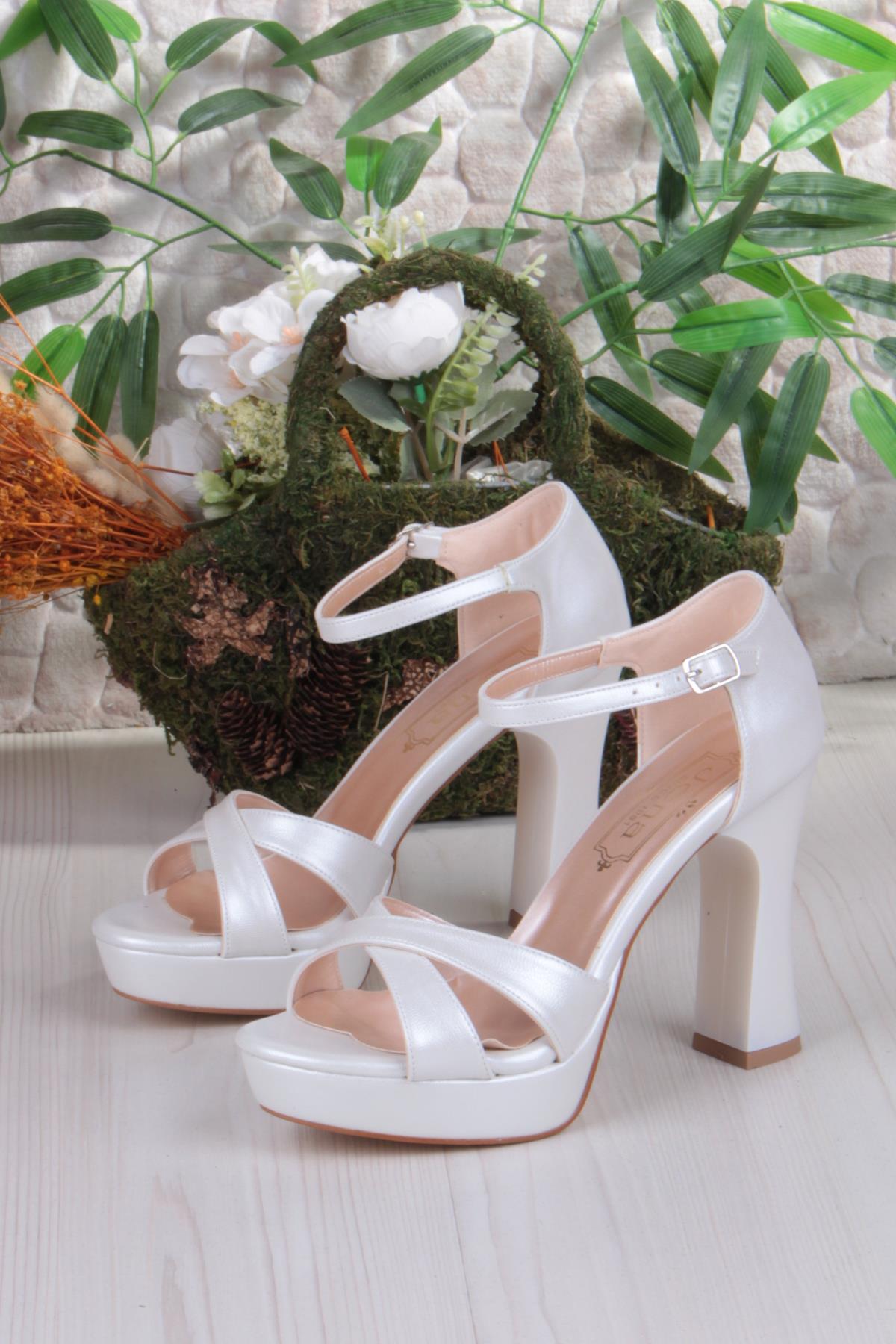 3330 Jena Platform Taban Yüksek Topuklu Kadın Ayakkabı - Görsel 7