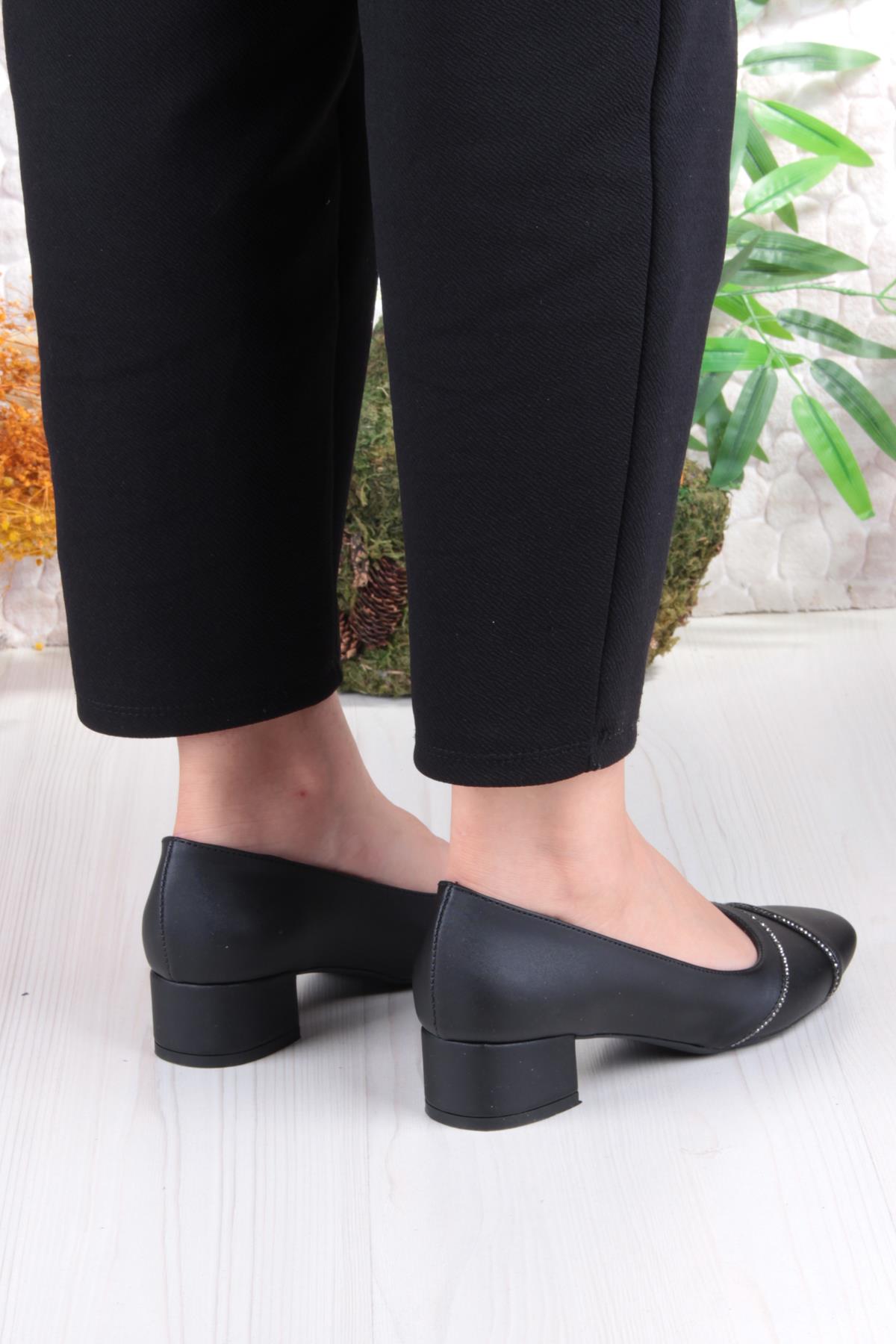16500 Erdem Taş Detaylı Alçak Topuklu Kadın Ayakkabı - Görsel 5