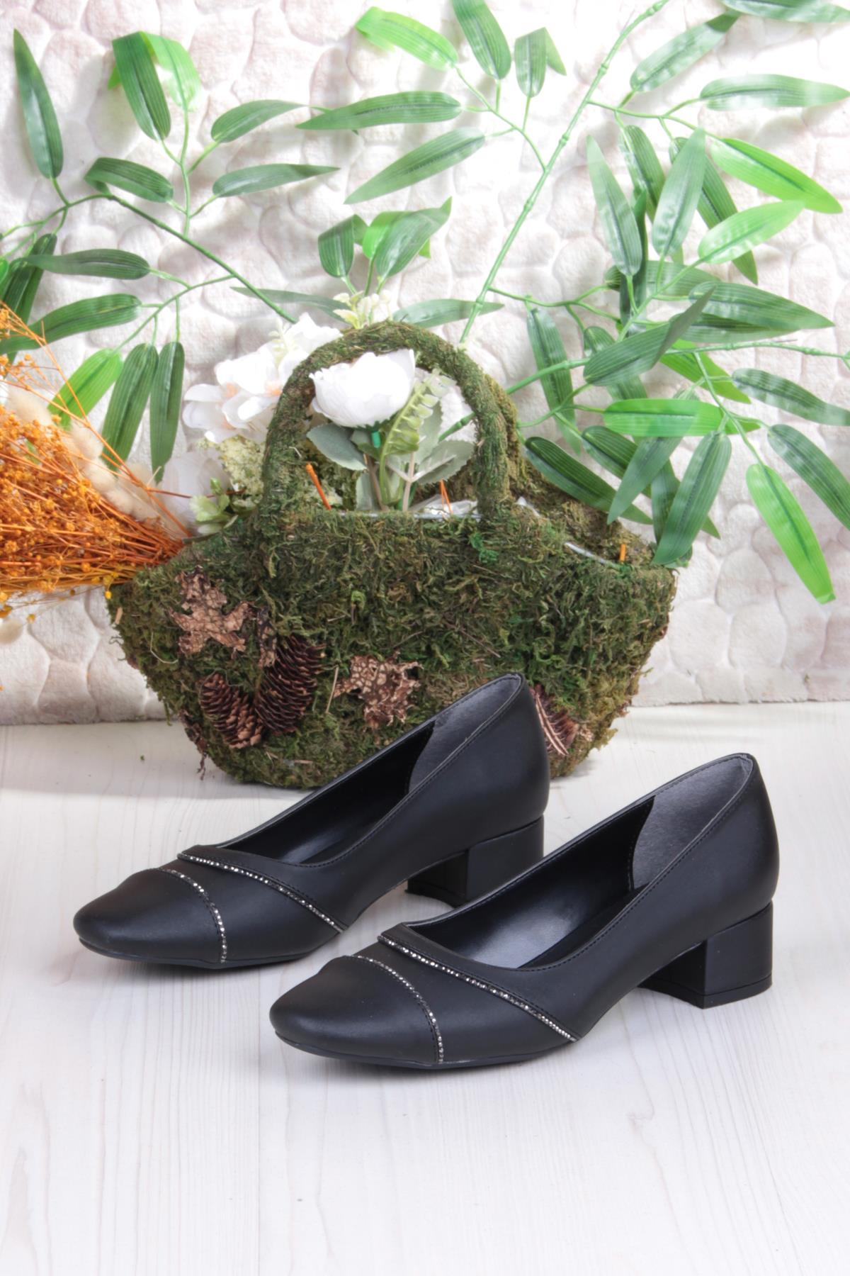 16500 Erdem Taş Detaylı Alçak Topuklu Kadın Ayakkabı - Görsel 7