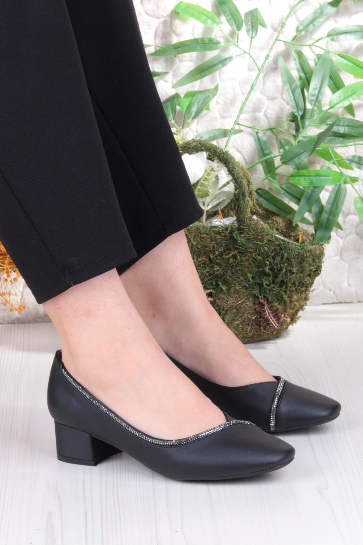 16502 Erdem Taş Detaylı Alçak Topuklu Kadın Ayakkabı - Görsel 2