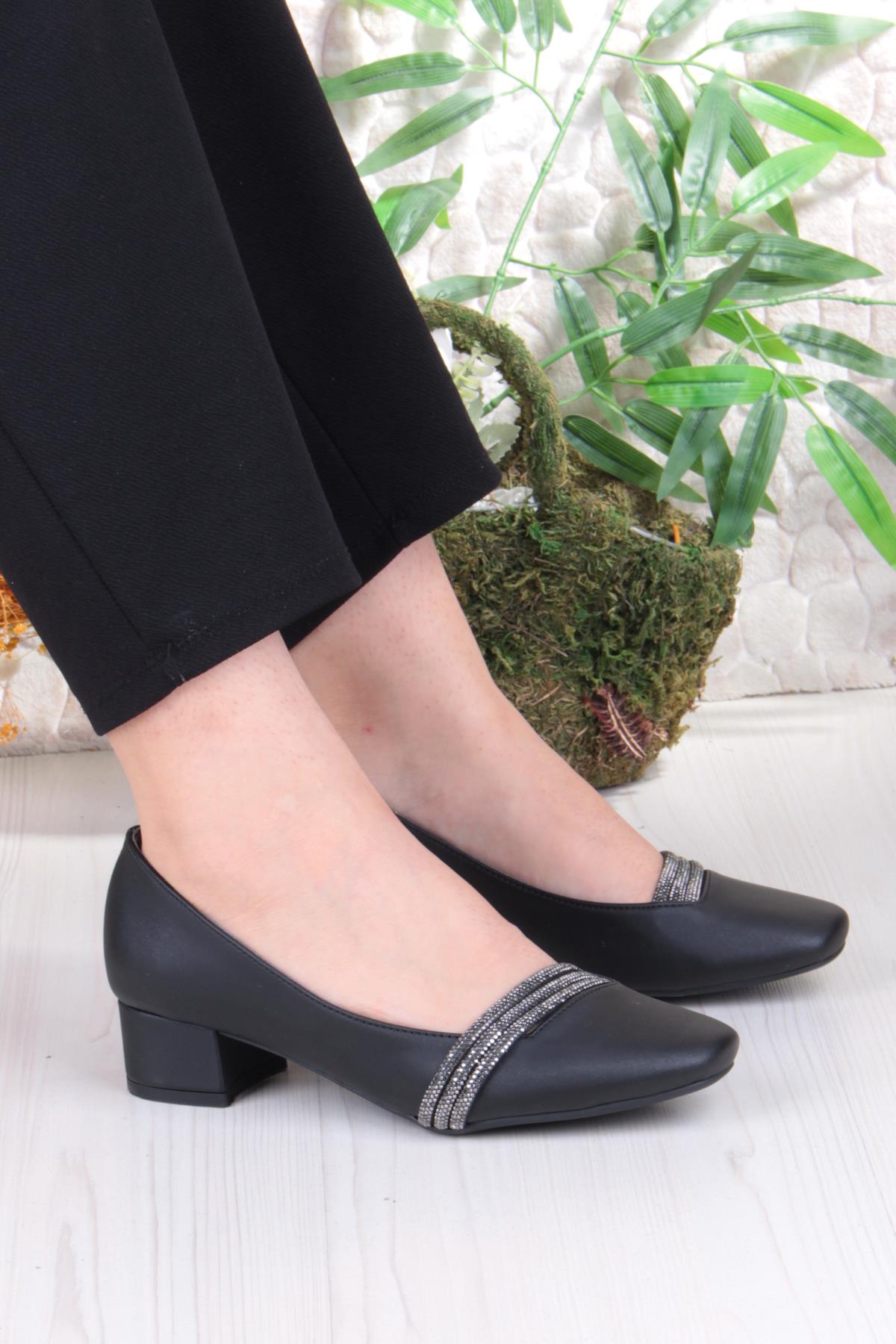 16503 Erdem Taş Detaylı Alçak Topuklu Kadın Ayakkabı - Görsel 2