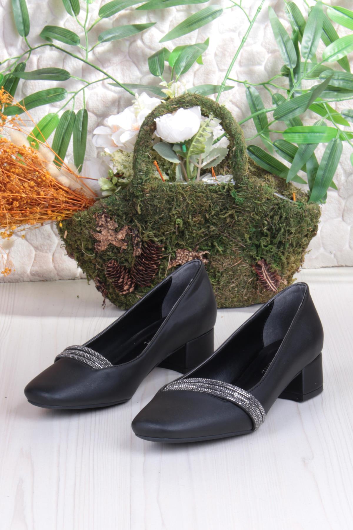 16503 Erdem Taş Detaylı Alçak Topuklu Kadın Ayakkabı - Görsel 7