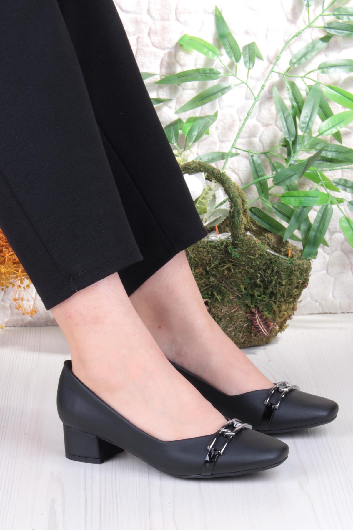 16504 Erdem Toka Detaylı Alçak Topuklu Kadın Ayakkabı - Görsel 2