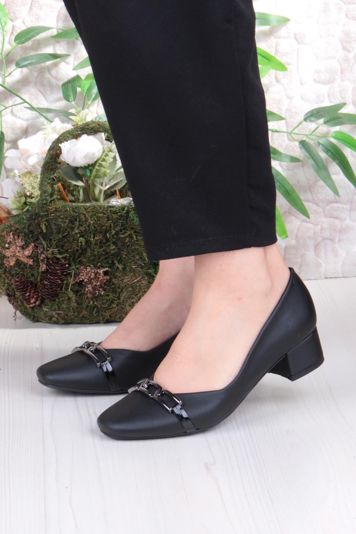 16504 Erdem Toka Detaylı Alçak Topuklu Kadın Ayakkabı - Görsel 3