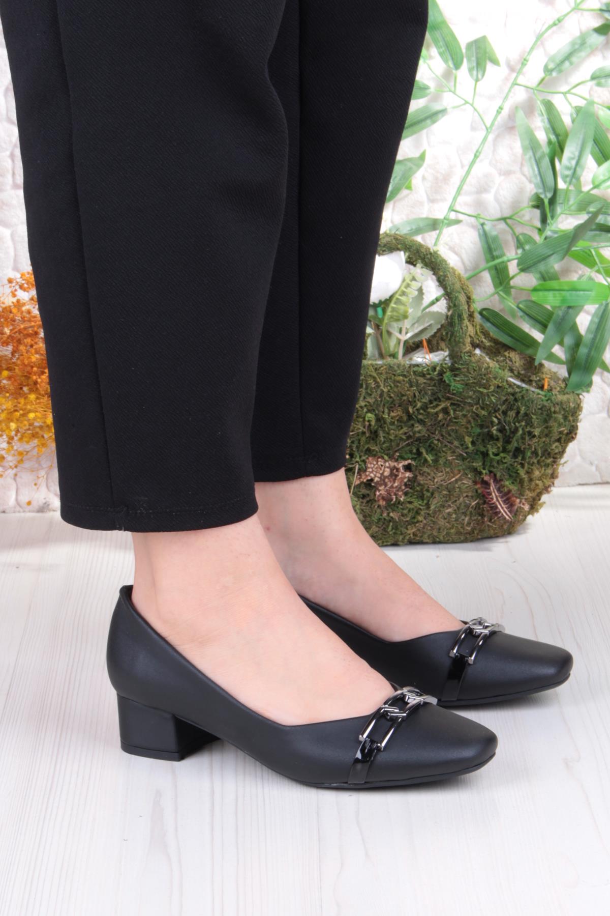 16504 Erdem Toka Detaylı Alçak Topuklu Kadın Ayakkabı - Görsel 4