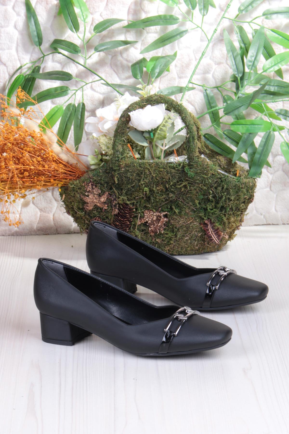 16504 Erdem Toka Detaylı Alçak Topuklu Kadın Ayakkabı - Görsel 6