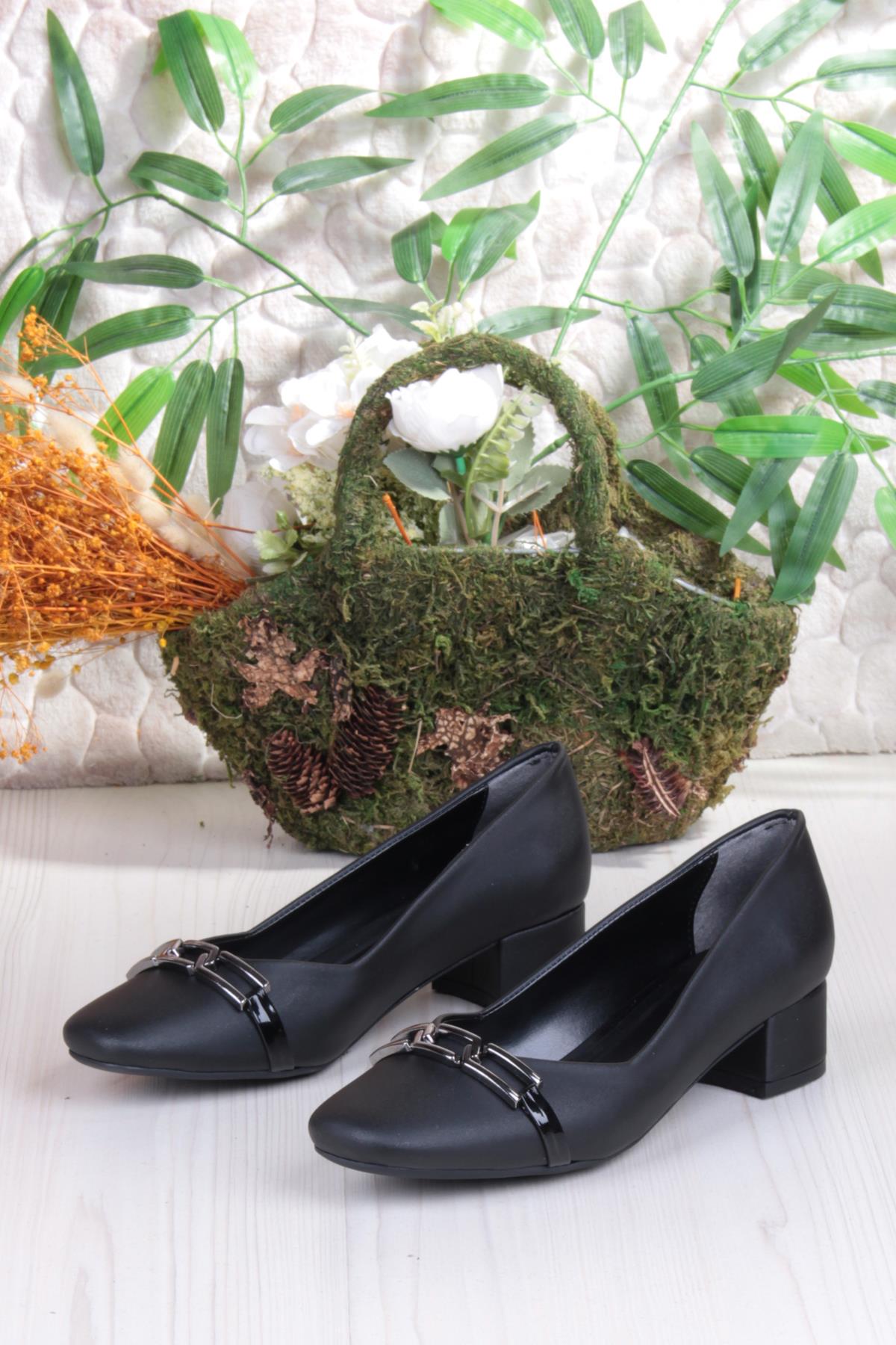 16504 Erdem Toka Detaylı Alçak Topuklu Kadın Ayakkabı - Görsel 7