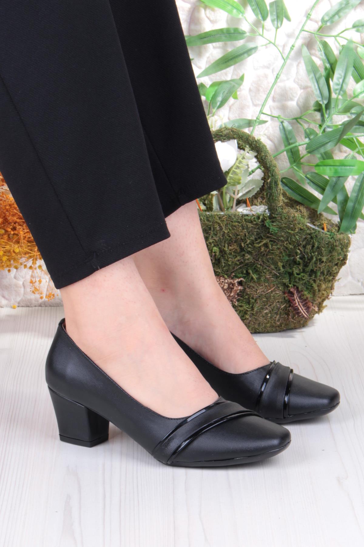 168675 Nur Rahat Esnek Alçak Topuklu Kadın Ayakkabı - Görsel 2