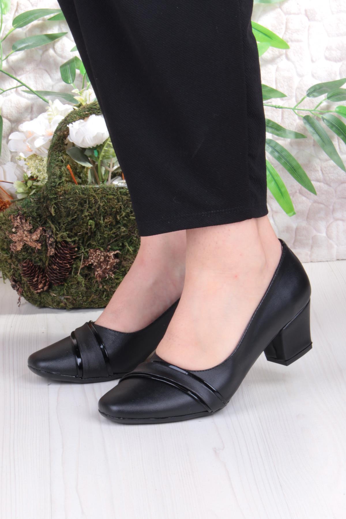 168675 Nur Rahat Esnek Alçak Topuklu Kadın Ayakkabı - Görsel 3