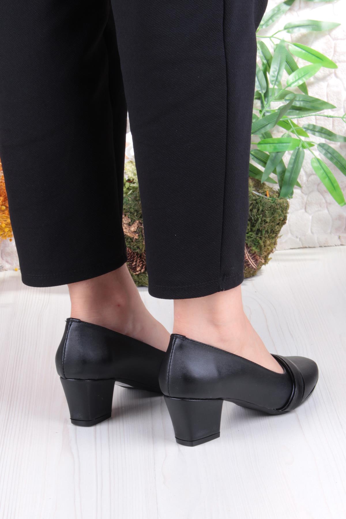 168675 Nur Rahat Esnek Alçak Topuklu Kadın Ayakkabı - Görsel 5