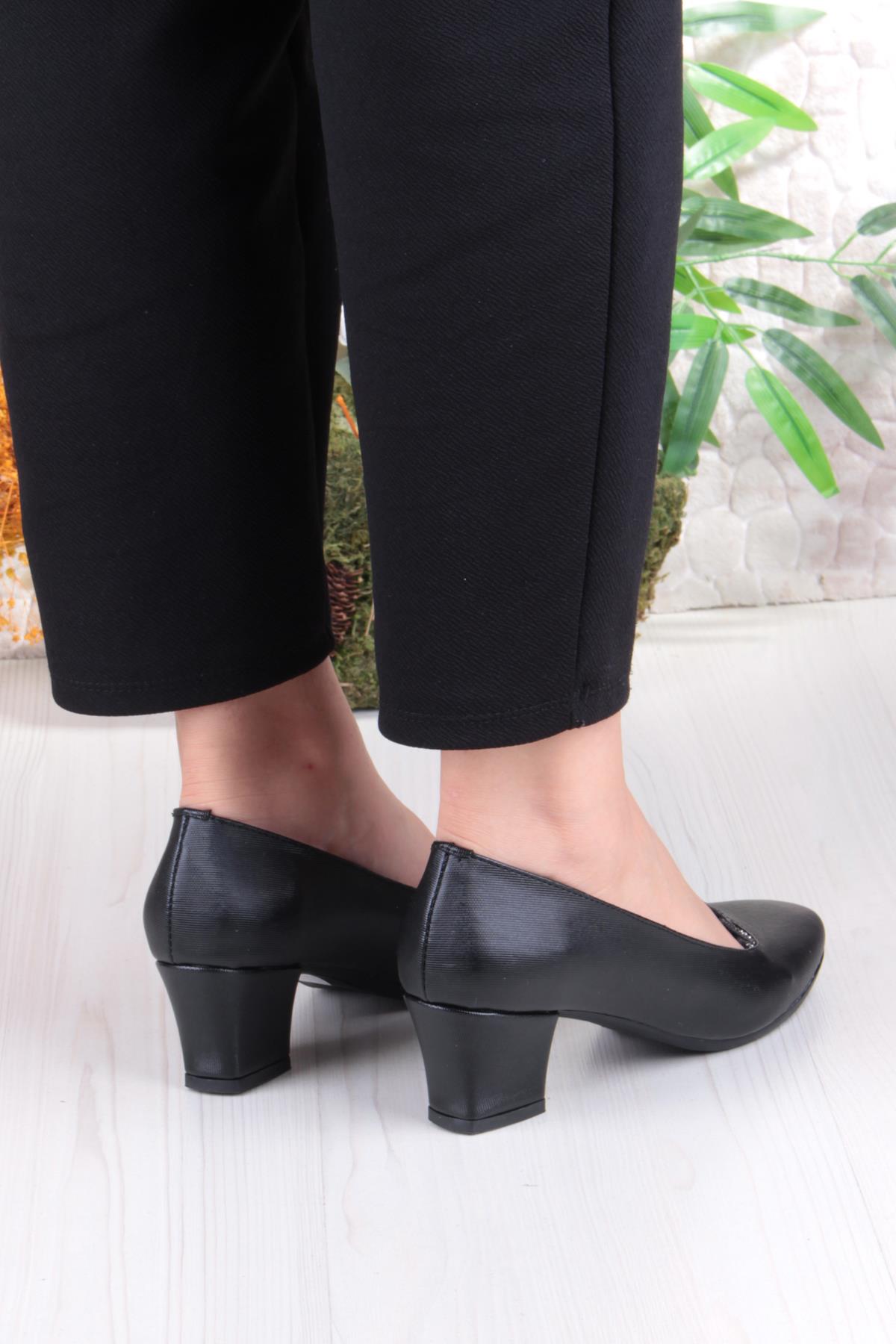 168689 Nur Taş Detaylı Alçak Topuklu Kadın Ayakkabı - Görsel 4