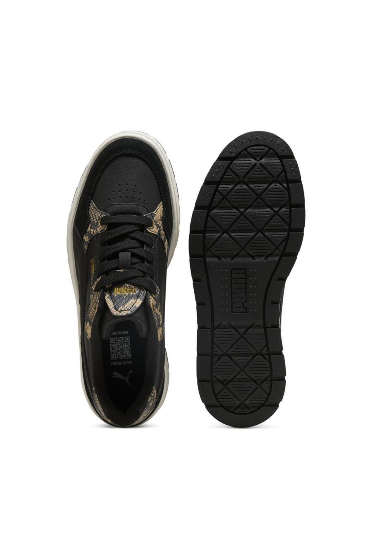 400395 Karmen II Idol Snake Chic Spor Ayakkabı Siyah - Görsel 7