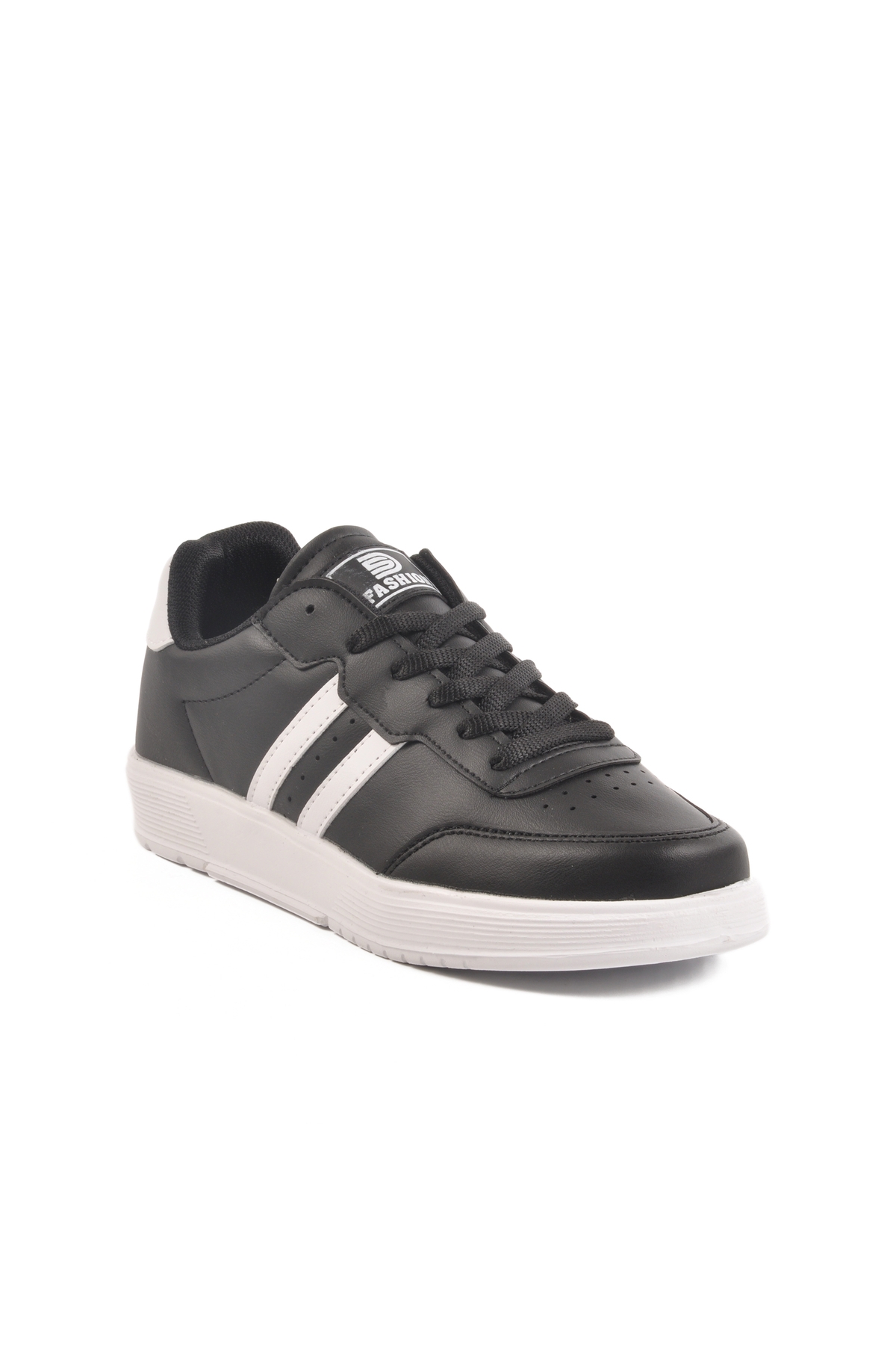 Aspor Siyah Beyaz Bağcıklı Unisex Spor Ayakkabı - Görsel 4