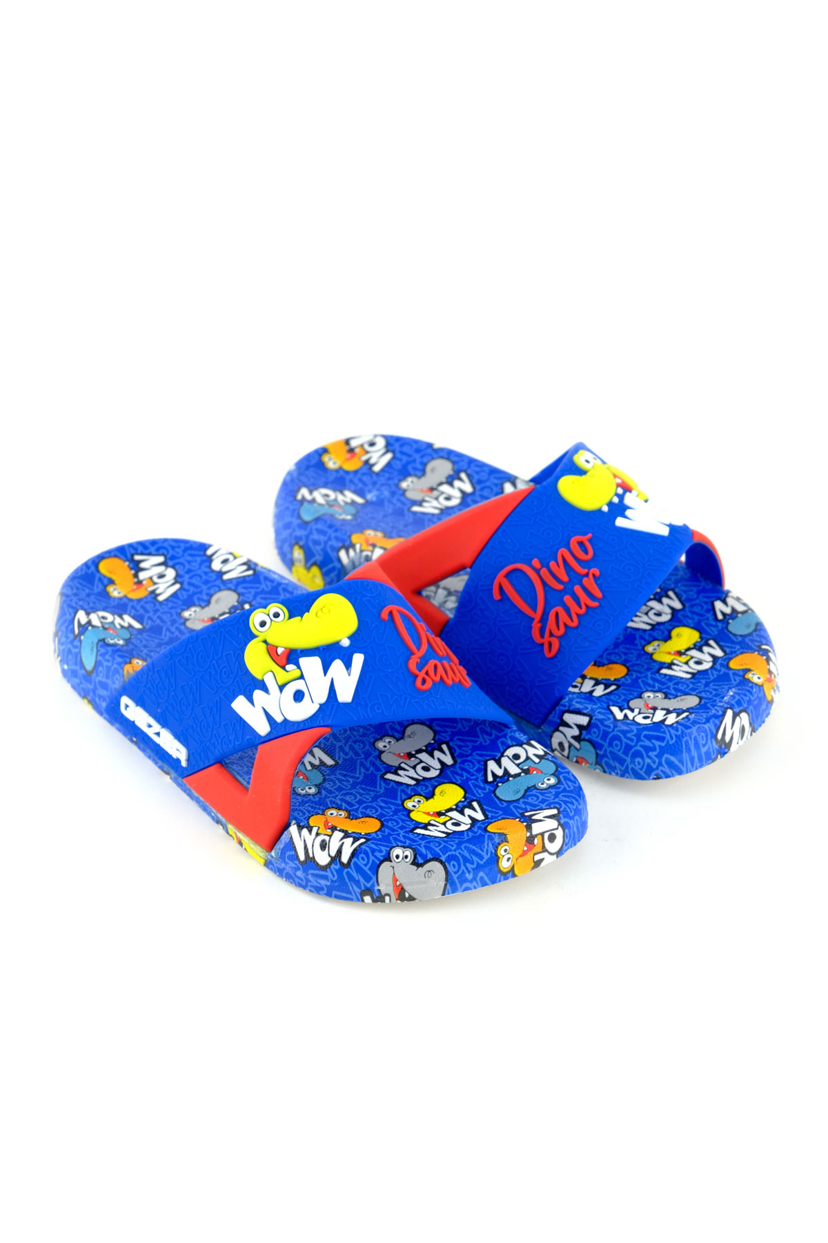 Gezer Gezer Mavi Kız Çocuk Yazlık Rahat Taban Dino Ev Bahçe Banyo Havuz Plaj Günlük Terlik Sandalet & Terlik | Flo Mavi - 4. görsel