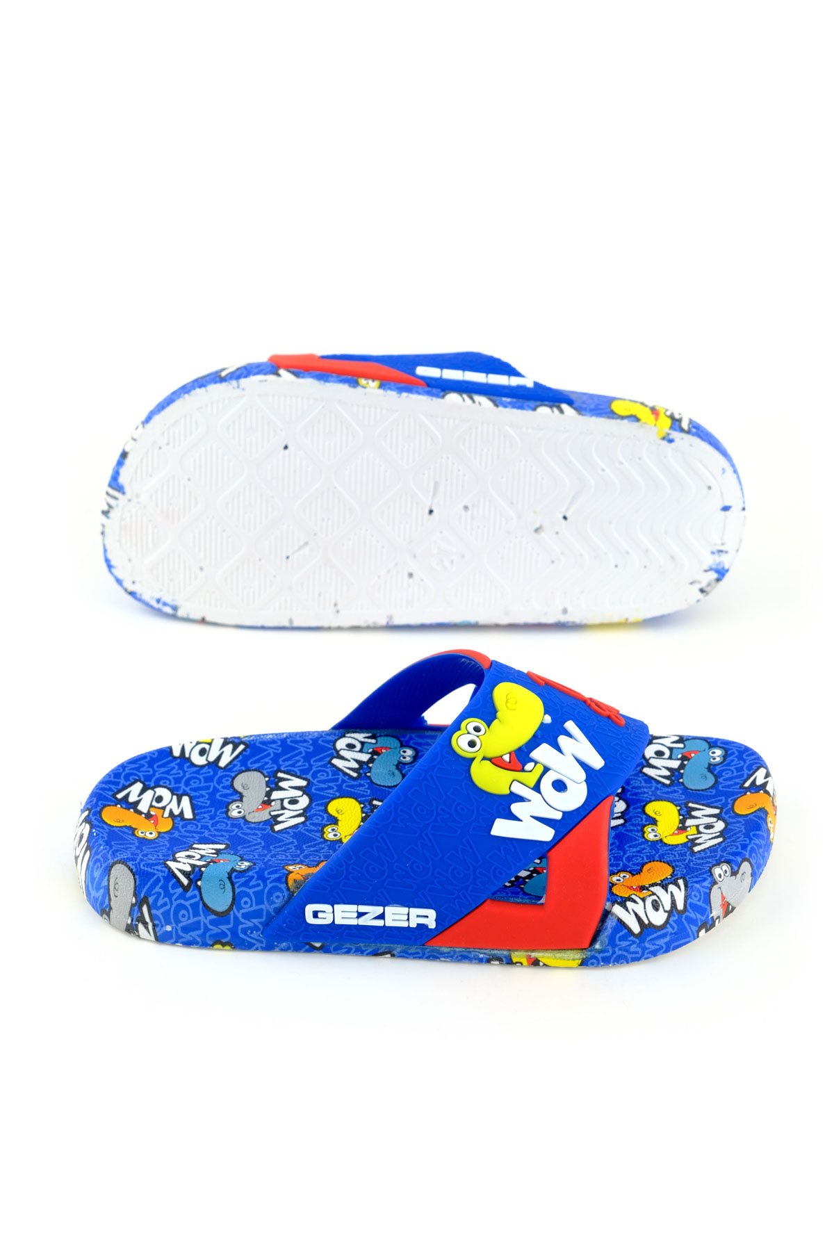 Gezer Gezer Mavi Kız Çocuk Yazlık Rahat Taban Dino Ev Bahçe Banyo Havuz Plaj Günlük Terlik Sandalet & Terlik | Flo Mavi - 6. görsel