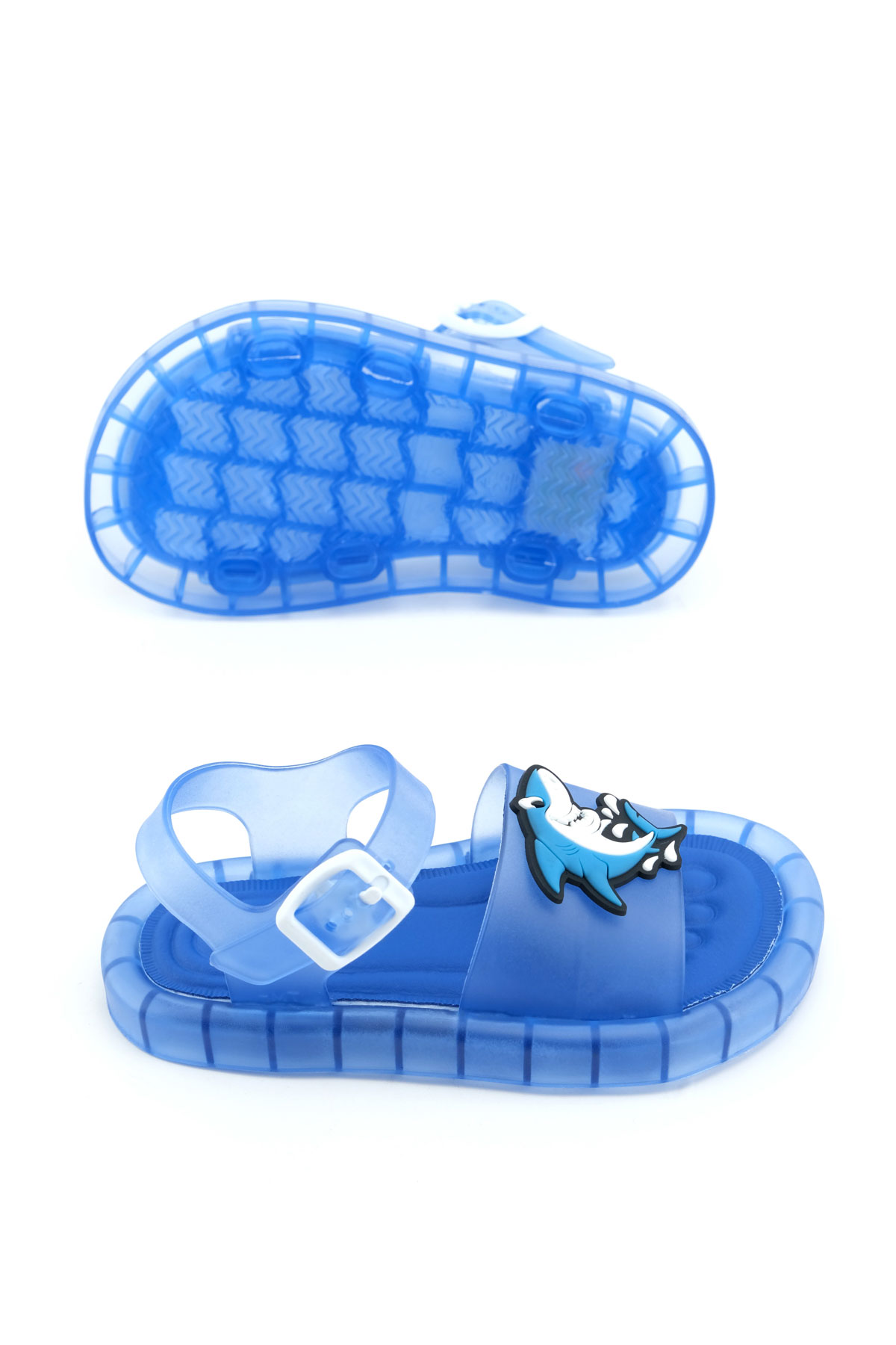 Gezer Gezer Mavi Erkek Çocuk Yazlık Airblow Bilekten Tokalı Ayarlanabilir Rahat Işıklı Taban Günlük Sandalet Sandalet & Terlik | Flo Mavi - 6. görsel