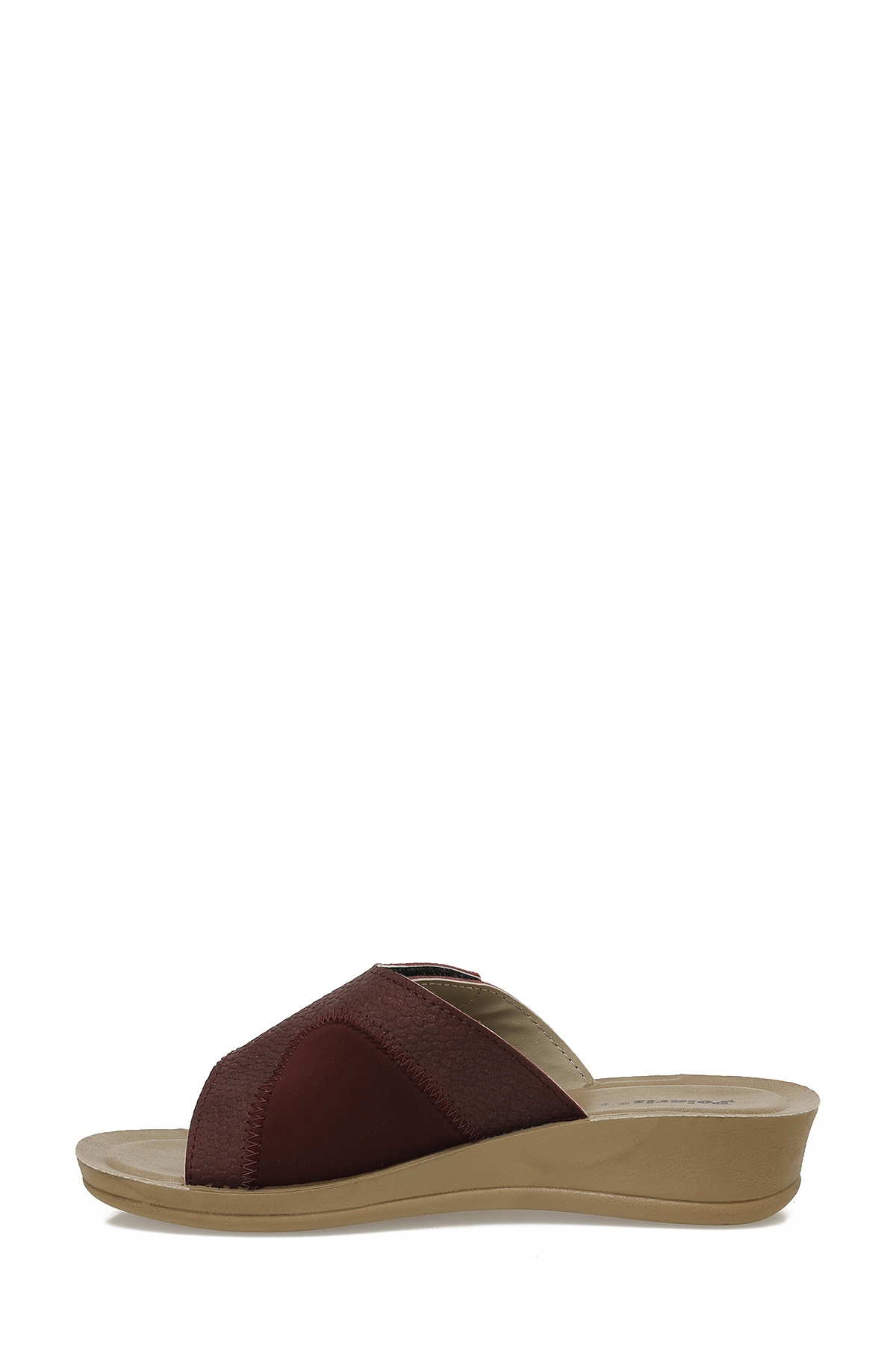 609008.Z5PR Bordo Kadın Dolgu Topuk Terlik - Görsel 4