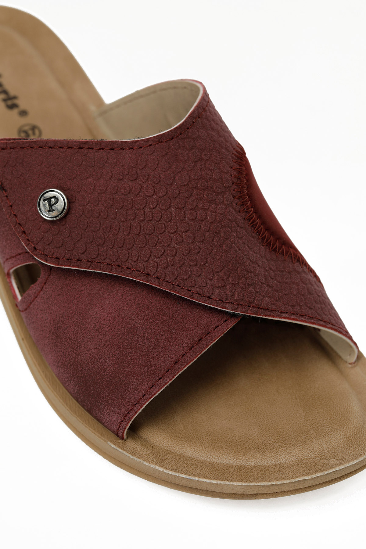 609008.Z5PR Bordo Kadın Dolgu Topuk Terlik - Görsel 8