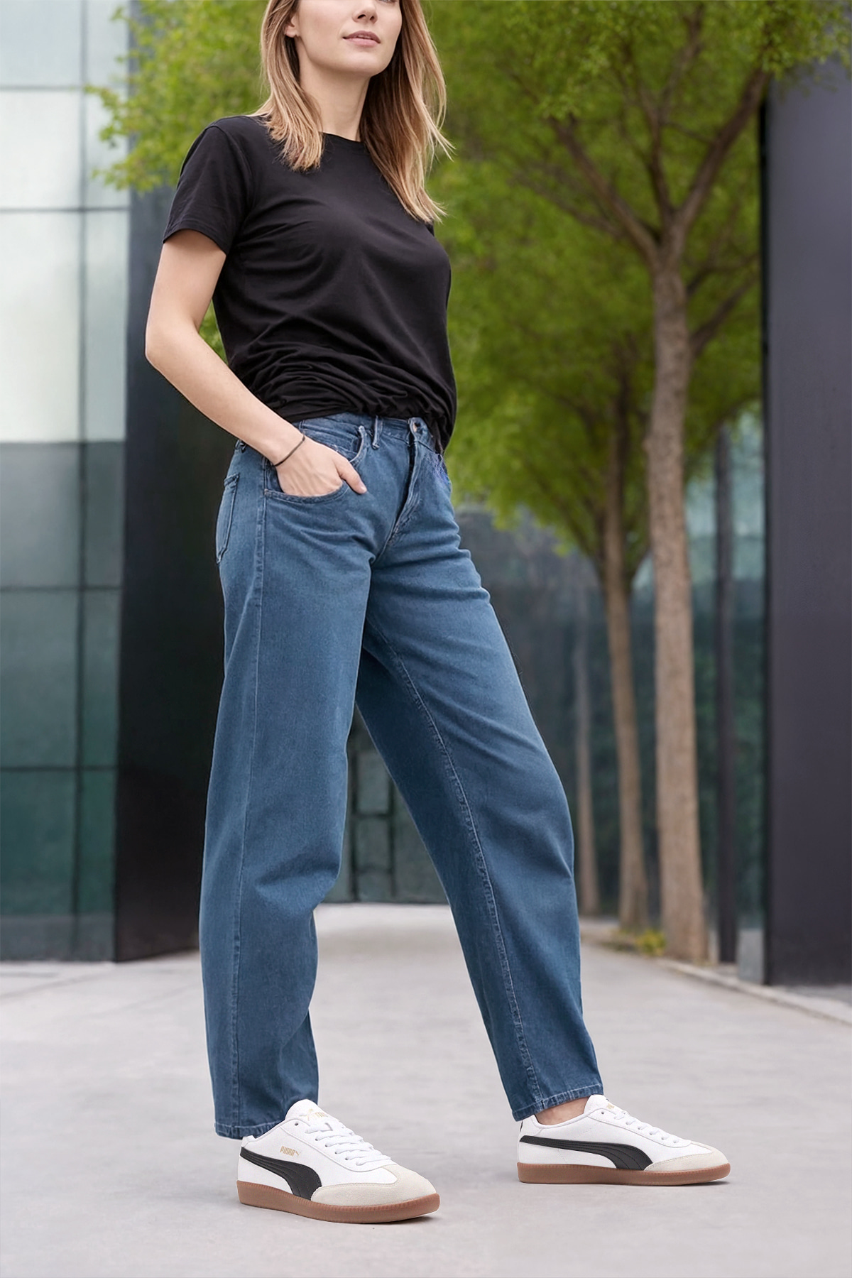 9-T Beyaz Kadın Sneaker - Görsel 3