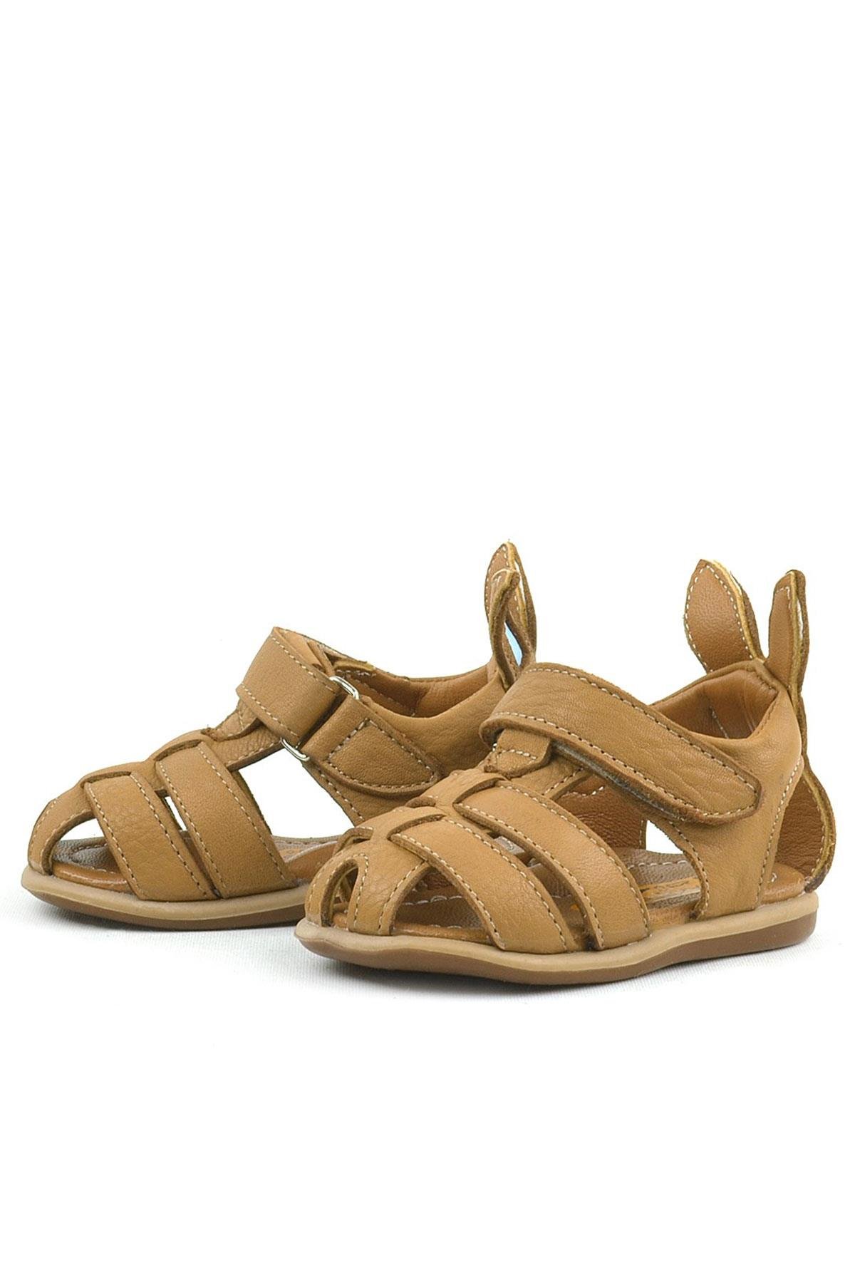 Bunny Hakiki Deri Taba Cırtlı Bebek Sandalet - Görsel 6