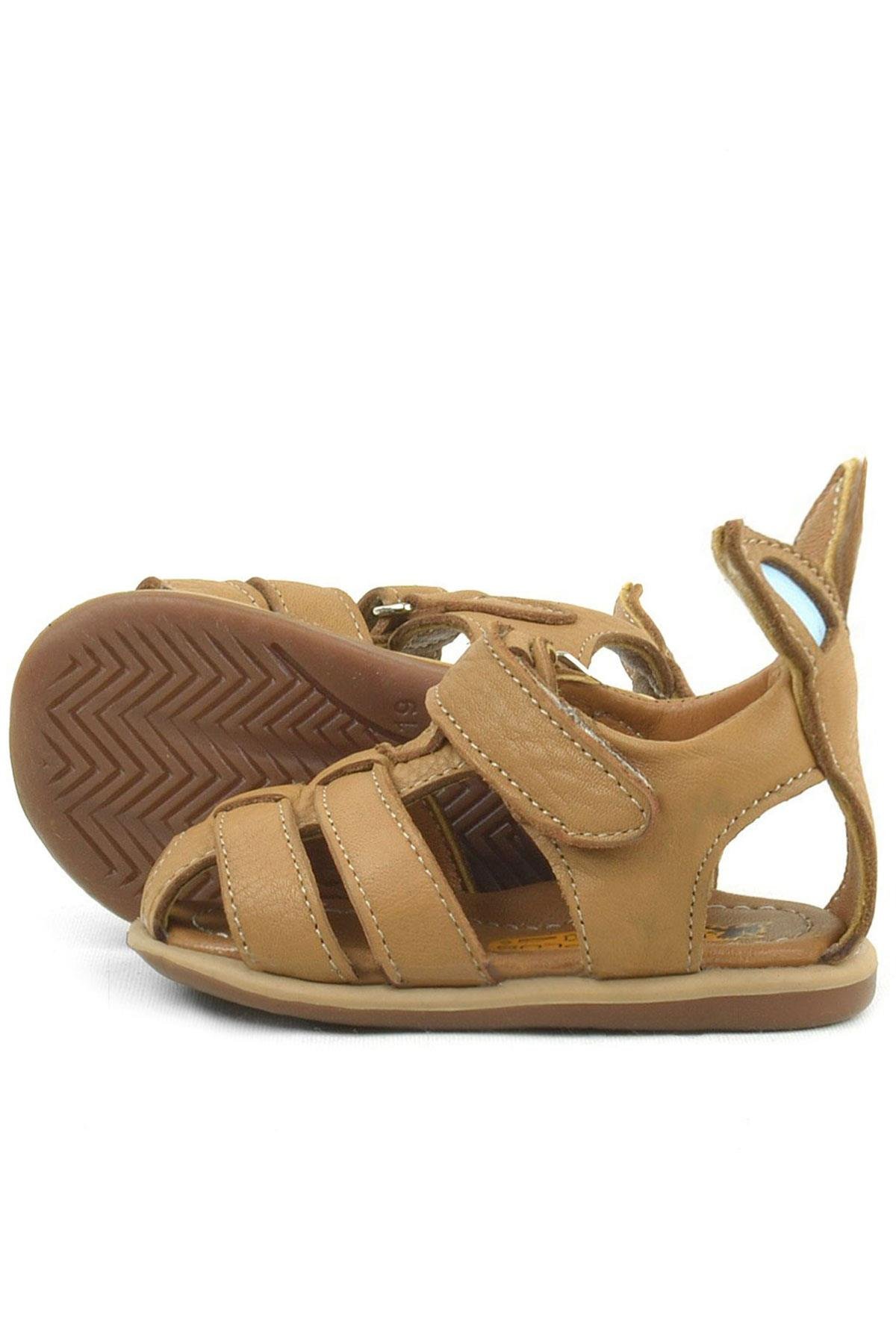 Bunny Hakiki Deri Taba Cırtlı Bebek Sandalet - Görsel 9