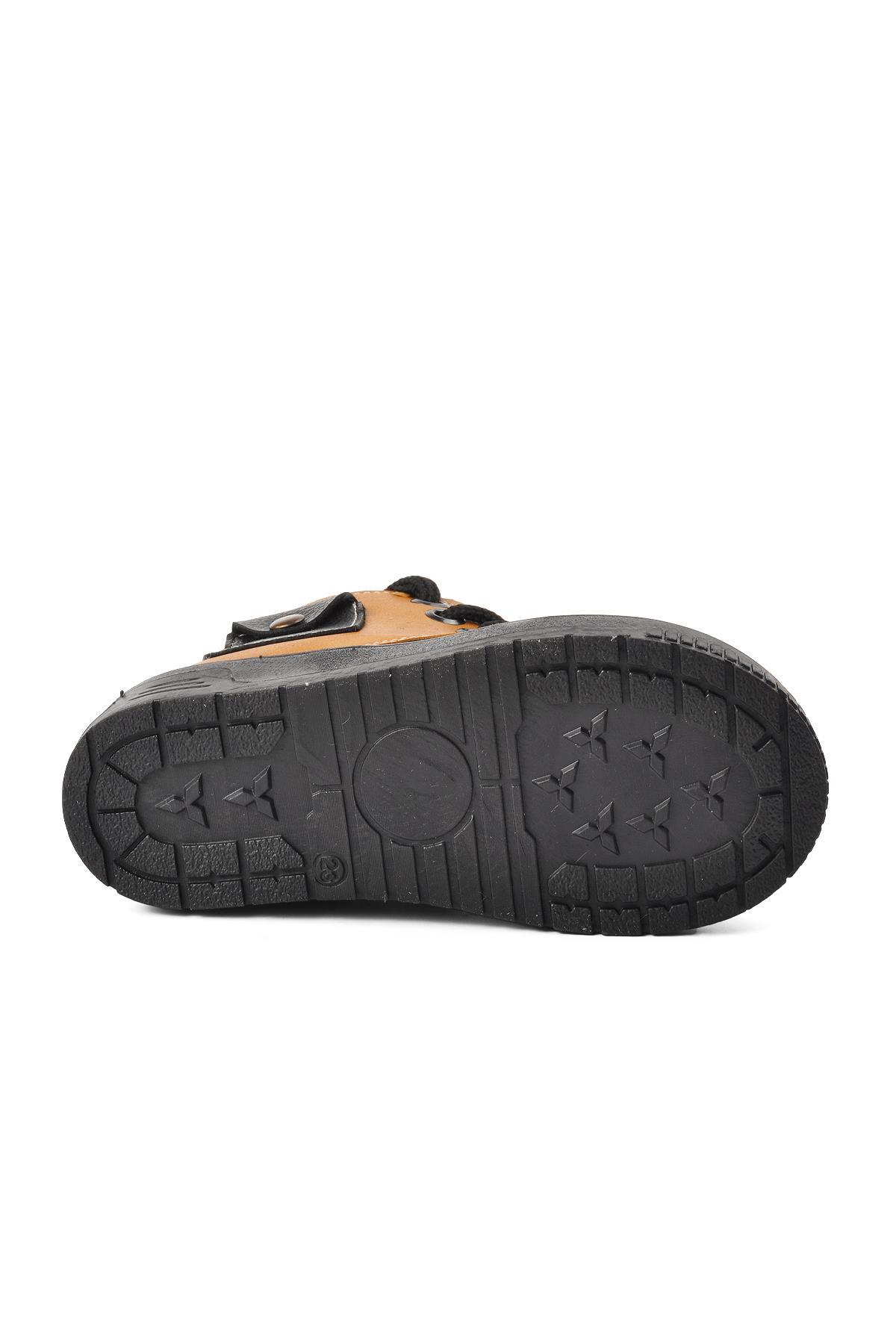 Arz 2301003-B Siyah-Camel İçi Kürklü Fermuarlı Bebek Bot - Görsel 6