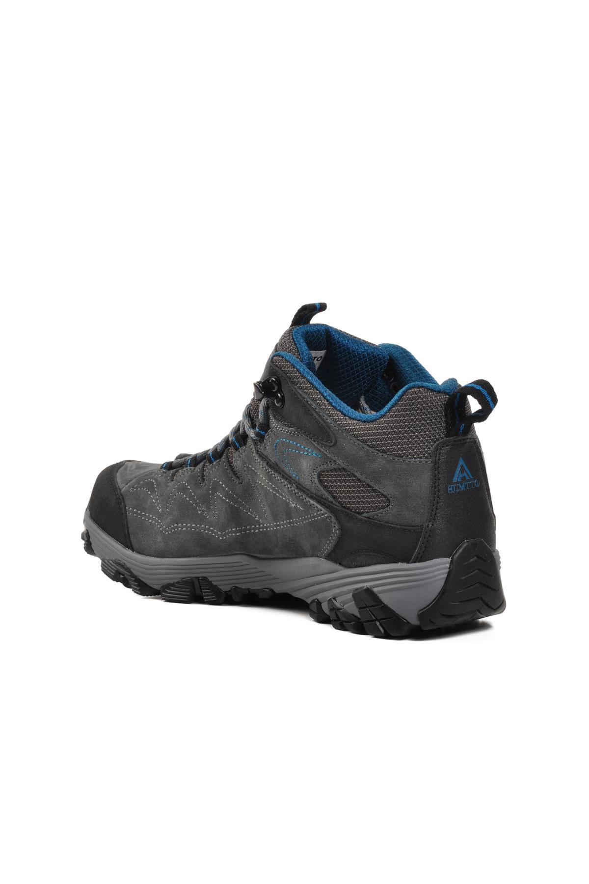 152-18242 Füme-Mavi Hakiki Deri Su Geçirmez Erkek Outdoor Bot - Görsel 5