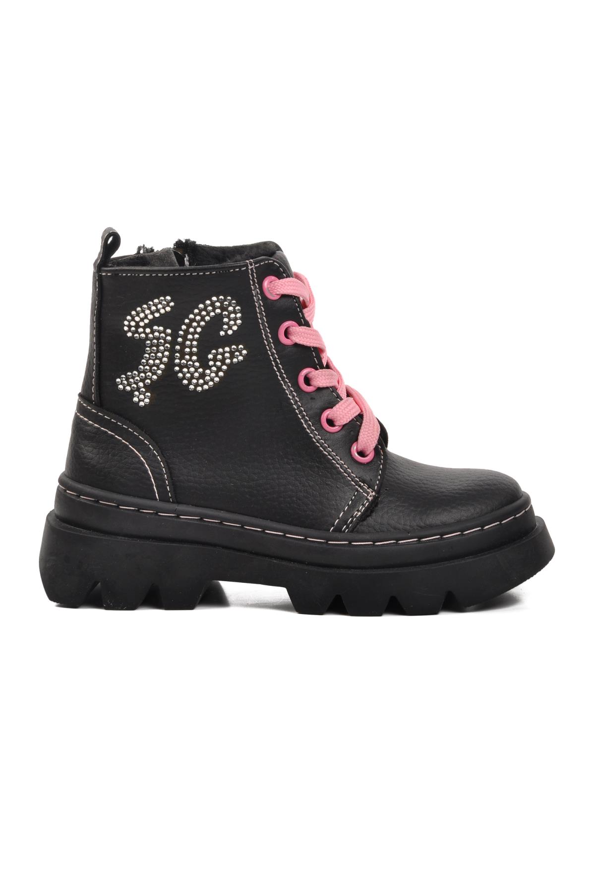Şng 2301999-P Siyah-Fuşya İçi Kürklü Kız Çocuk Bot - Görsel 9