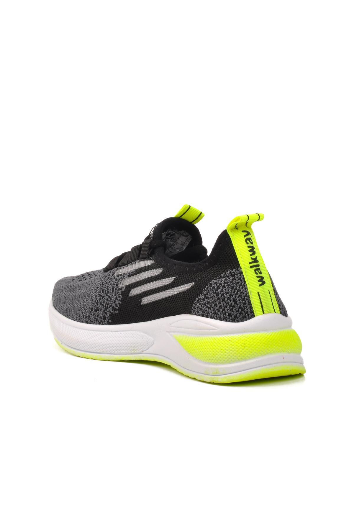 Ravello-F Siyah-Beyaz-Fosfor Sarı Çocuk Spor Ayakkabı - Görsel 11